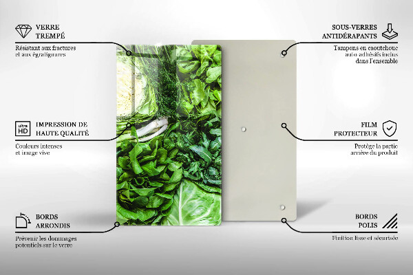 Tábua corte Vegetais verdes