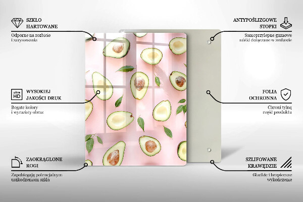 Tábua de corte de vidro Frutas e vegetais