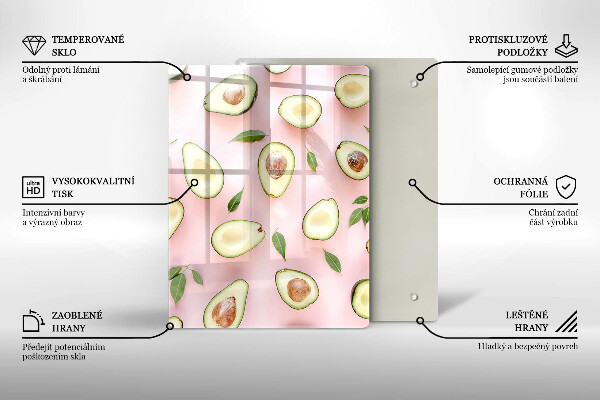 Tábua de corte de vidro Frutas e vegetais