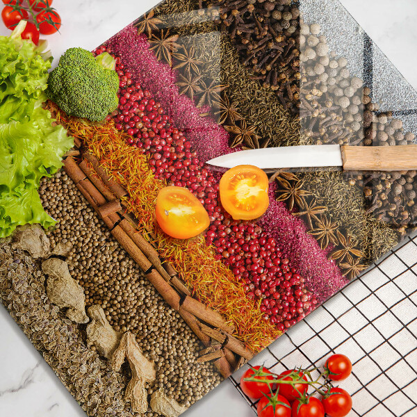 Tábua de cortar Especiarias coloridas