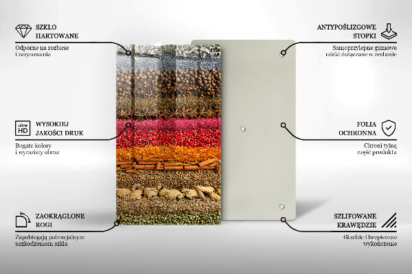 Tábua de cortar Especiarias coloridas