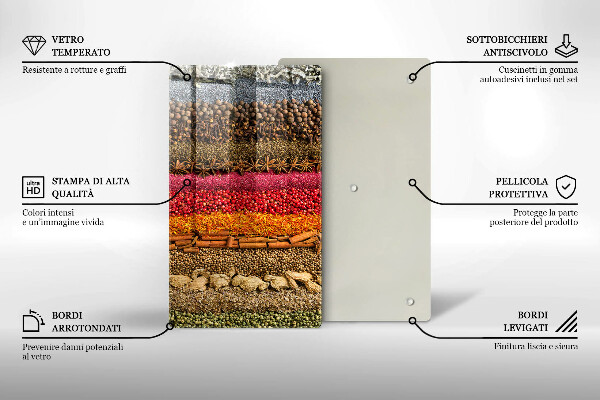 Tábua de cortar Especiarias coloridas