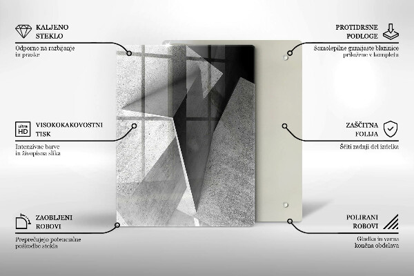 Tábua de corte de vidro Textura de madeira