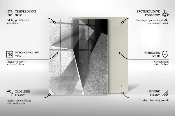 Tábua de corte de vidro Textura de madeira