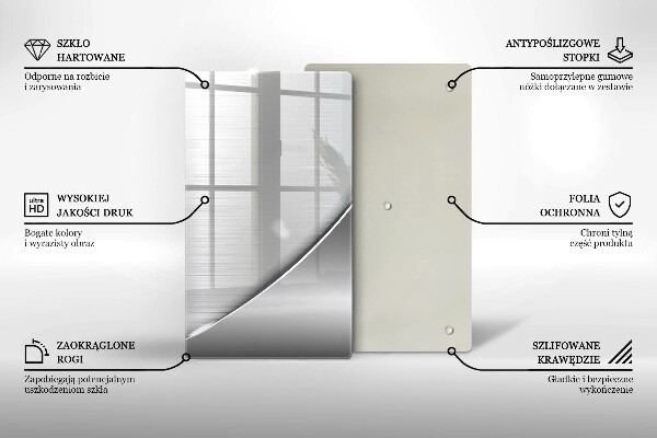 Tábua de cortar de vidro Formas metálicas