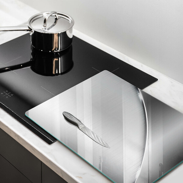 Tábua de cortar de vidro Formas metálicas