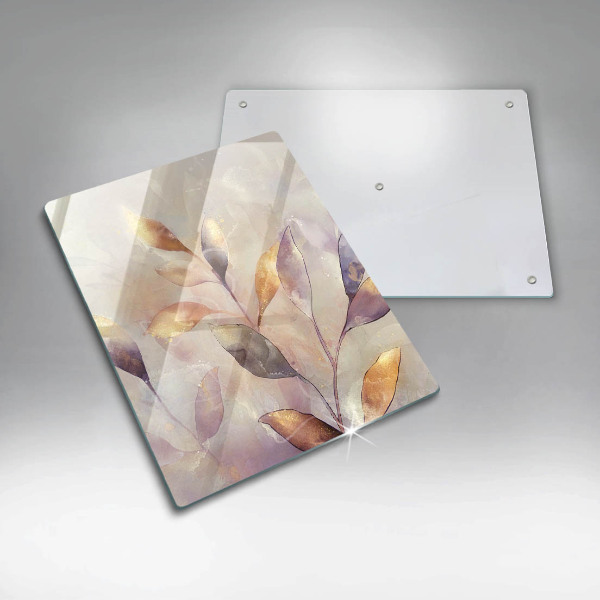 Tábua corte Folhas boho pintadas