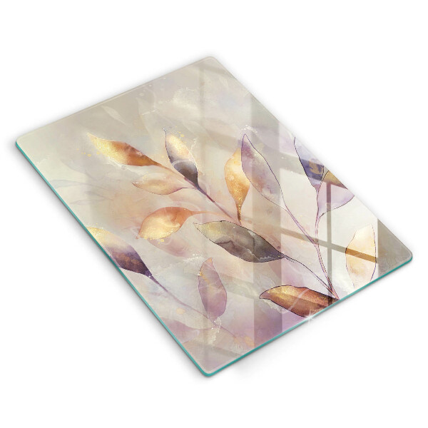 Tábua corte Folhas boho pintadas