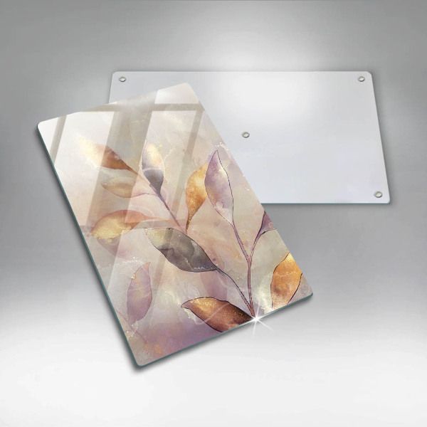 Tábua corte Folhas boho pintadas