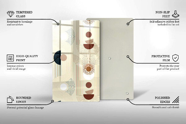 Tábua para cozinha Formas geométricas boho