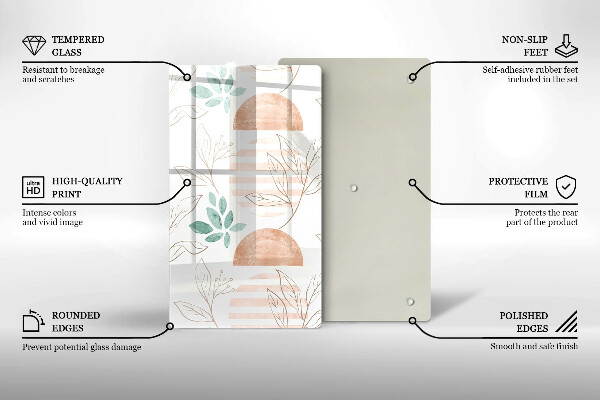 Tábua corte Padrão de folha Boho