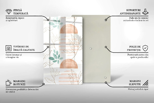 Tábua corte Padrão de folha Boho