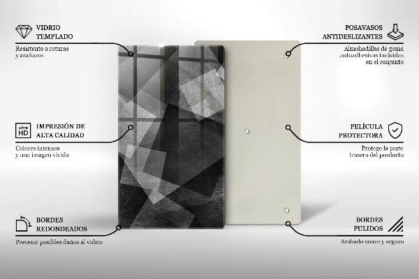 Tábua de cortar alimentos Abstração geométrica