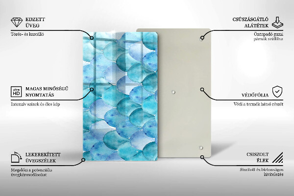 Tábua cozinha Escamas de aquarela