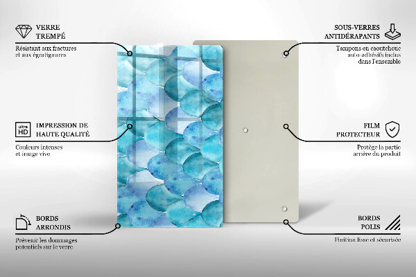 Tábua cozinha Escamas de aquarela