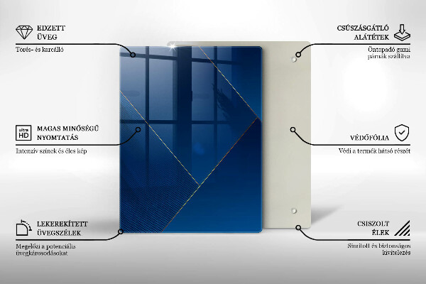 Tábua de corte de vidro Elementos geométricos