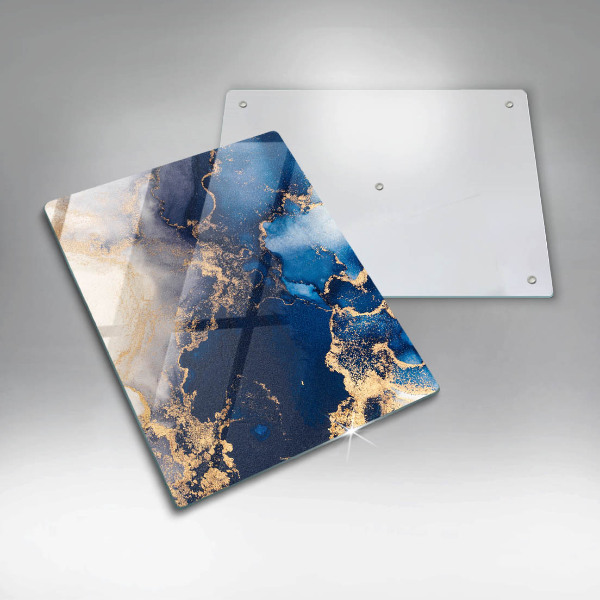 Tábua de cortar de vidro Fundo elegante e dourado