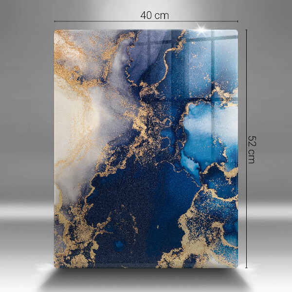 Tábua de cortar de vidro Fundo elegante e dourado