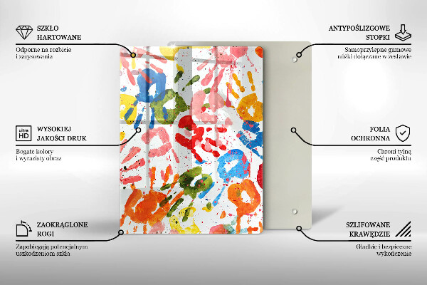 Tábua de cortar de vidro Fundo elegante e dourado