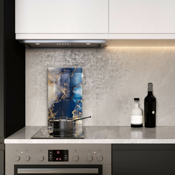 Tábua de cortar de vidro Fundo elegante e dourado