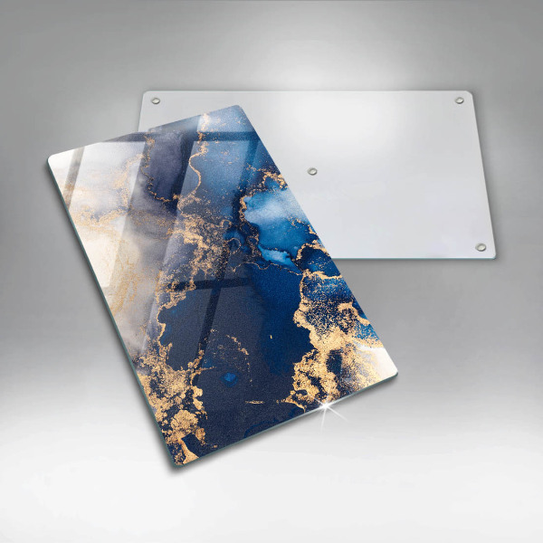 Tábua de cortar de vidro Fundo elegante e dourado