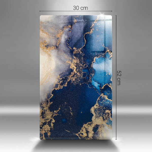 Tábua de cortar de vidro Fundo elegante e dourado