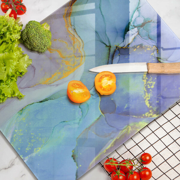 Tábua de vidro Ouro em pedra rachada