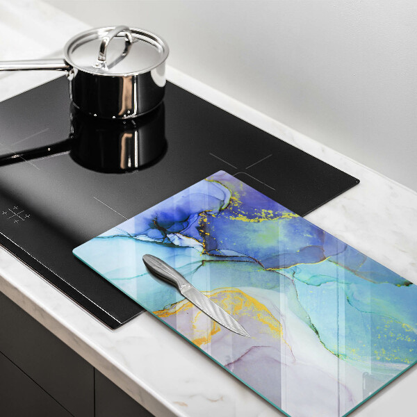 Tábua de vidro Ouro em pedra rachada