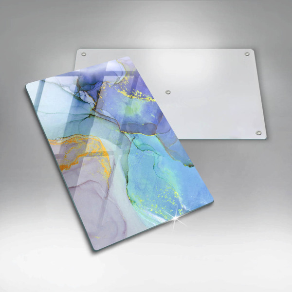 Tábua de vidro Ouro em pedra rachada