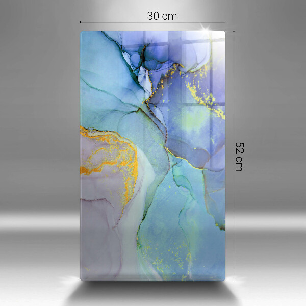 Tábua de vidro Ouro em pedra rachada