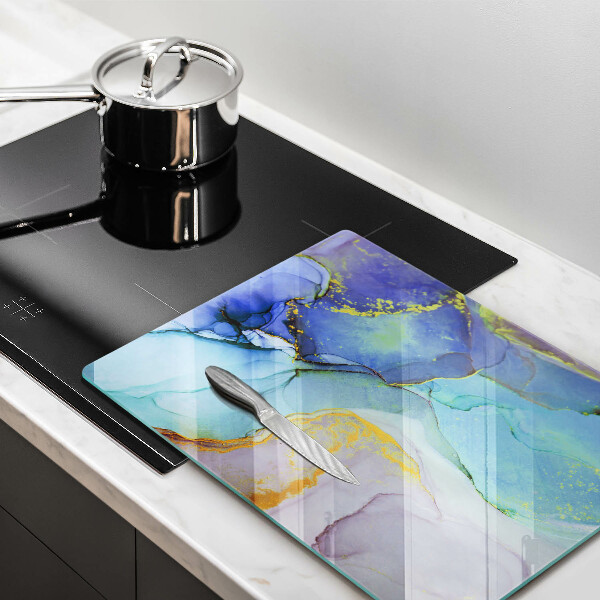 Tábua de vidro Ouro em pedra rachada