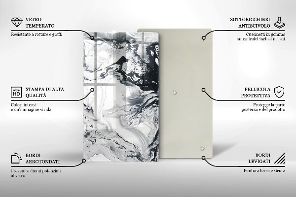 Tábua de vidro Abstração de tinta