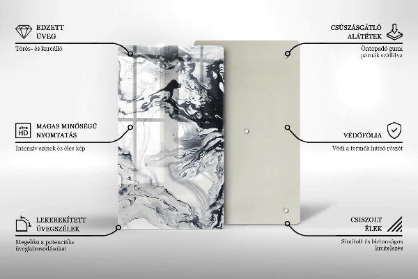 Tábua de vidro Abstração de tinta