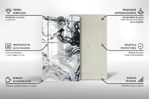 Tábua de vidro Abstração de tinta