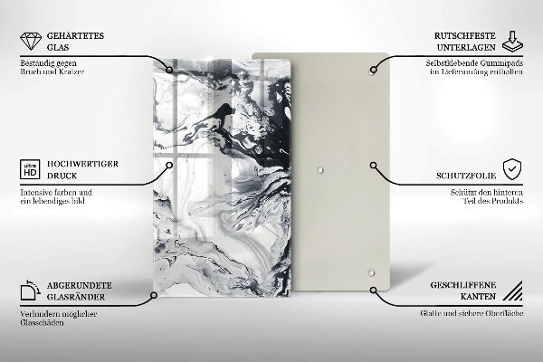 Tábua de vidro Abstração de tinta