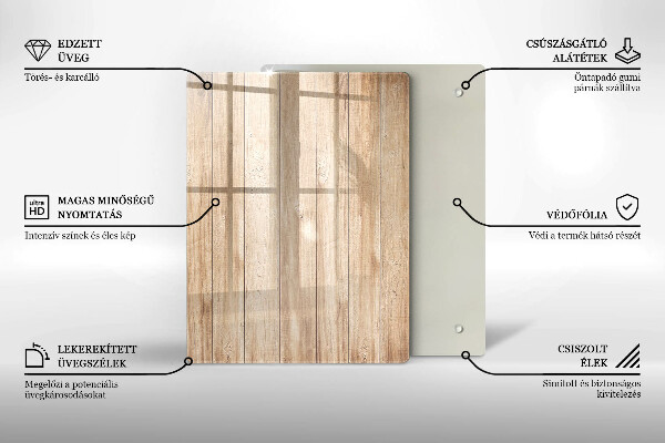 Tábua de cortar de vidro Grés decorativo