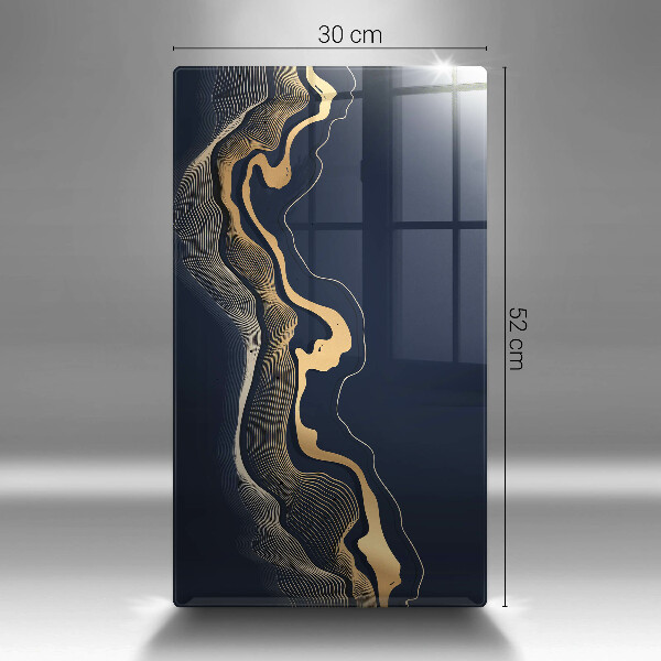 Tábua de cortar alimentos Linhas douradas abstratas