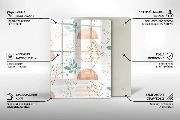 Tábua de corte de vidro Abstração moderna