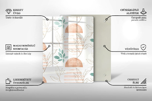 Tábua de corte de vidro Abstração moderna