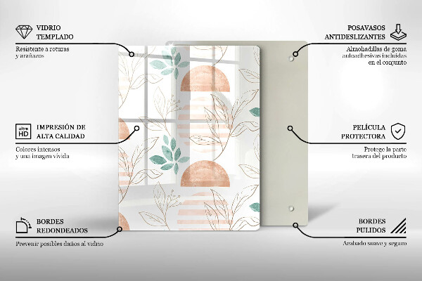 Tábua de corte de vidro Abstração moderna