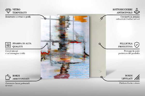 Tábua de cortar alimentos Fundo de pintura abstrata