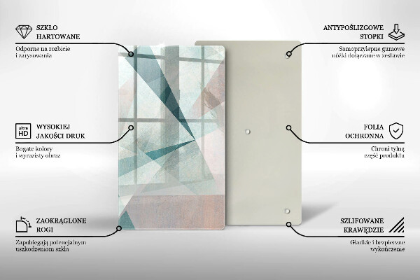 Tábua de cortar de vidro Abstração nítida