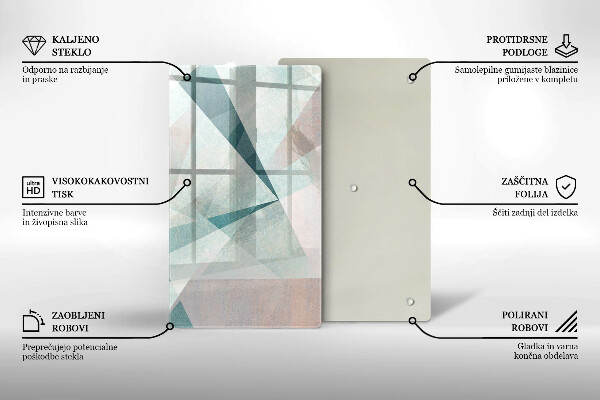 Tábua de cortar de vidro Abstração nítida