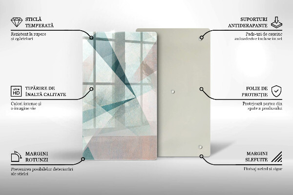 Tábua de cortar de vidro Abstração nítida