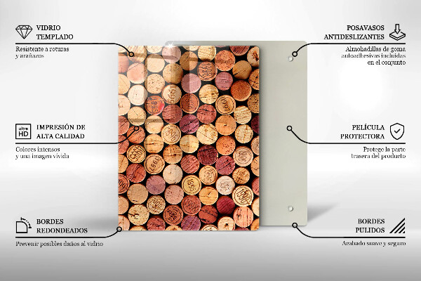 Tábua de cortar de vidro Abstração nítida