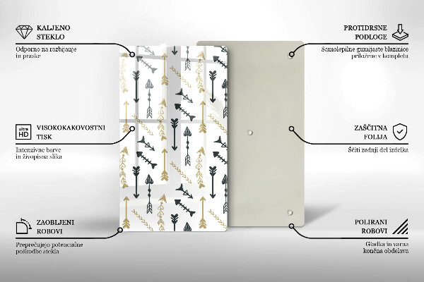 Tábua de corte Padrão de flecha boho