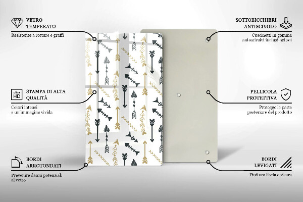 Tábua de corte Padrão de flecha boho