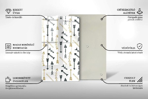 Tábua de corte Padrão de flecha boho