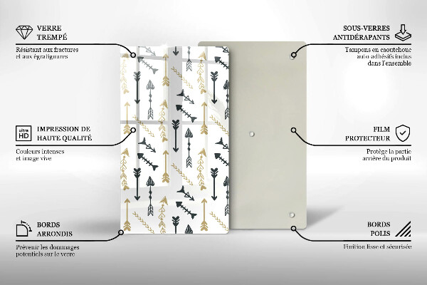 Tábua de corte Padrão de flecha boho