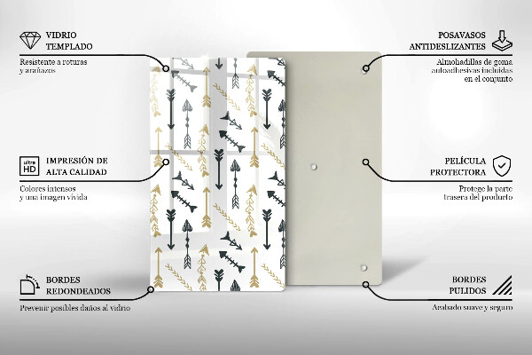 Tábua de corte Padrão de flecha boho